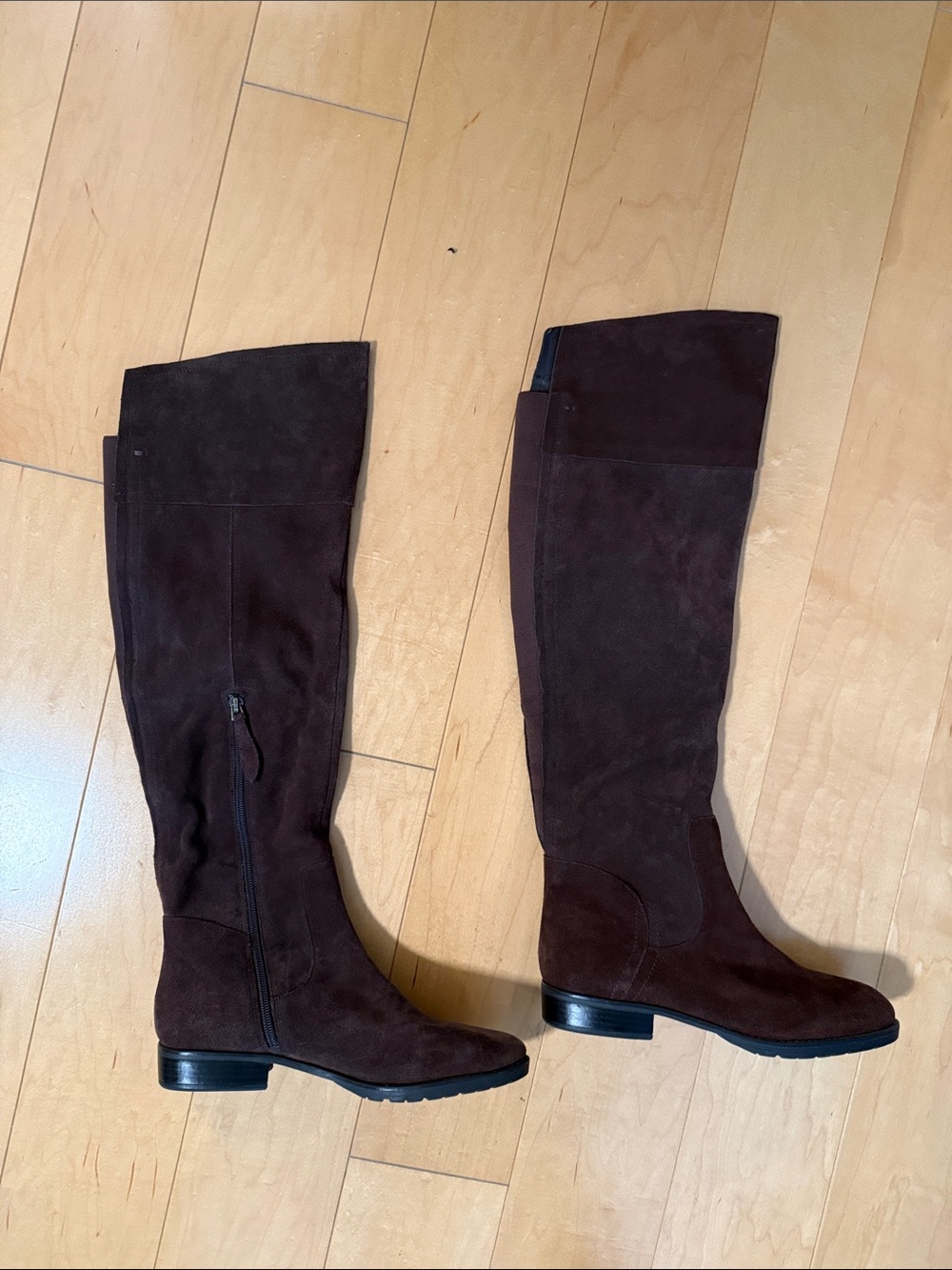 Franco Sarto Over-the-Knee Suede Boots in Dark Brown
